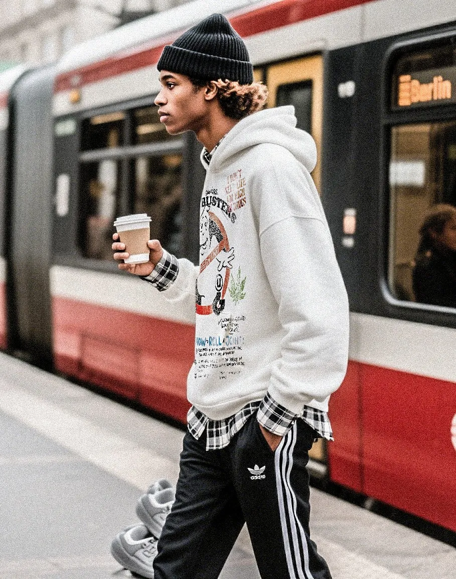 #SA95 SAINT Hooded Sweatshirt P180 Color: White Size: S-XL